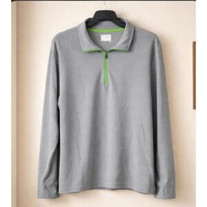 IZOD Gray Long Sleeve Quarter Zip Pullover XXL